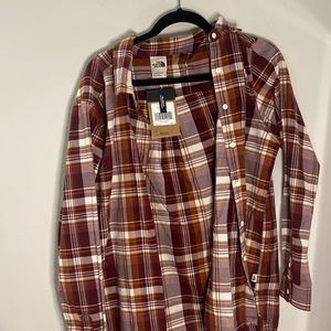 New North-face womens flannel.